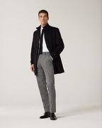 Wool Blend Funnel Neck Coat, Black, hi-res